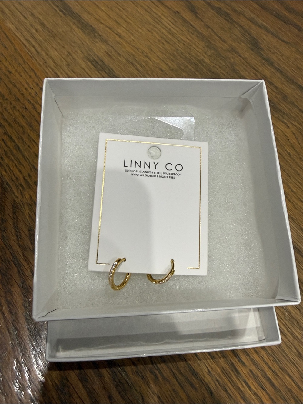 Gold Pavé Mini Huggie Earrings